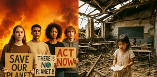 Die Jugend zwischen Feuer und Hoffnung: Wie der Klimawandel eine Generation prägt Klimawandel_Klimaangst_Jugend_Illustration