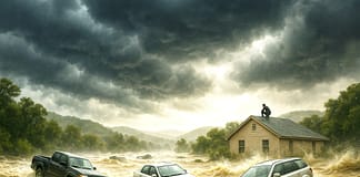 Texas unter Wasser – warum die tödlichen Fluten kein Zufall waren Überschwemmung_Illustration