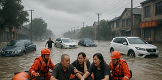 Wenn der Himmel reißt: Überschwemmungen in Peking – 38 Tote, 80.000 auf der Flucht Überschwemmungen_China_Illustration