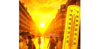 Frankreich bei 50°C – Wie überlebt man eine Zukunft in der Gluthitze? Paris_Hitze_Illustration