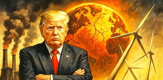 Trumps zweite Amtszeit: Wie die USA den globalen Klimaschutz sabotieren Trump_Klimasabotage_Illustration