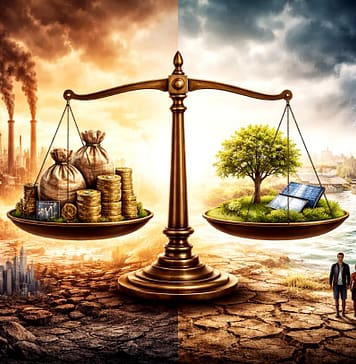 Klimawandel als „Elite-Glaube“? Warum solche Aussagen mehr über die Politik als über die Wissenschaft verraten Industrialisierung-versus-Klimawandel_Illustration