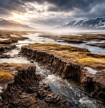 Tauender Permafrost – Warum der Norden plötzlich zum Brandbeschleuniger der Klimakrise wird Schmelzende-Arktislandschaft_Illustration