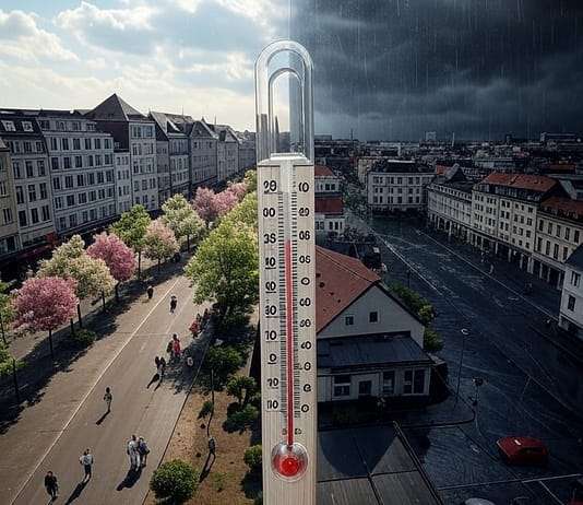 2024: Das Jahr, in dem der Sommer im April kam Klimawandel_Deutschland_Illustration